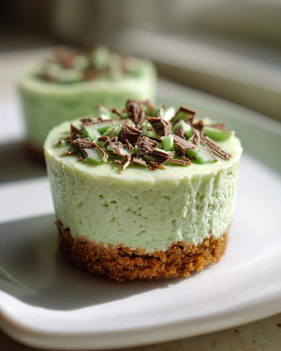 Andes Mint Mini Cheesecakes -  St. Patrick's Day - detail 2