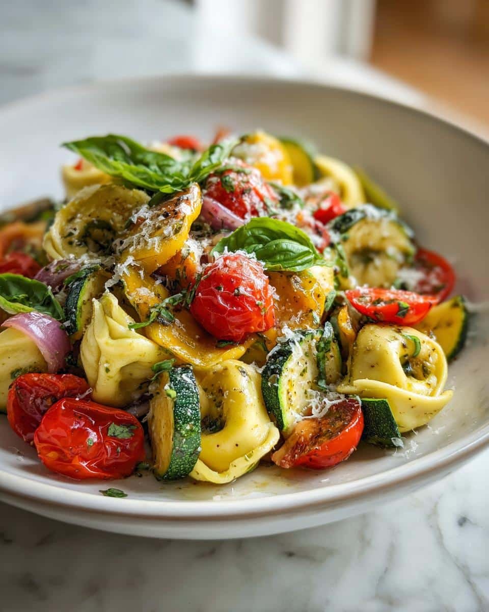 Cheese Tortellini with Summer Veggies - detail 1