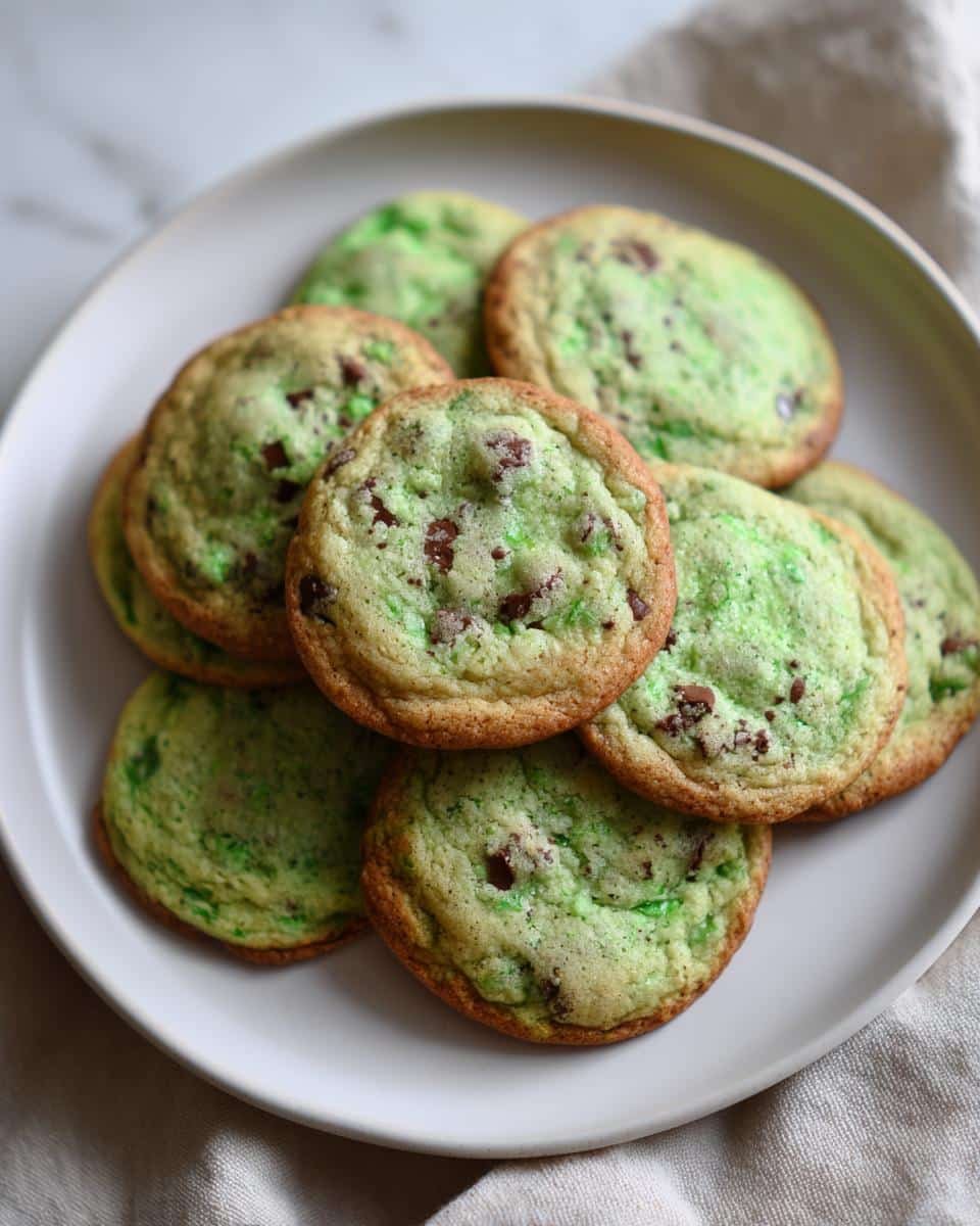Mint Chocolate Chip Cookies - St. Patrick's Day - detail 1