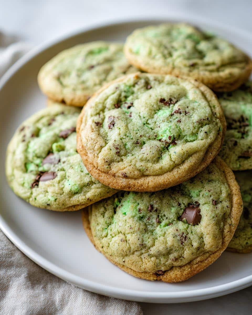 Mint Chocolate Chip Cookies - St. Patrick's Day - detail 2