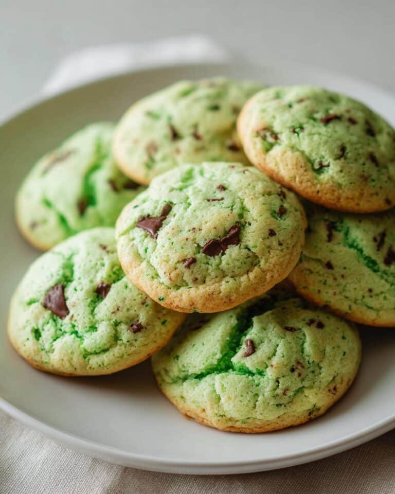 Mint Chocolate Chip Cookies - St. Patrick's Day