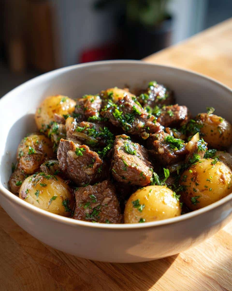 Slow Cooker Garlic Butter Beef Bites & Potatoes - detail 1