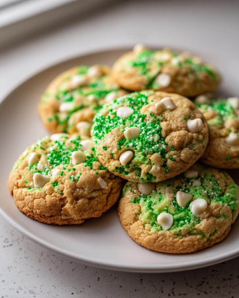 St Patrick's Day Cake Mix Cookies with Irish Cream