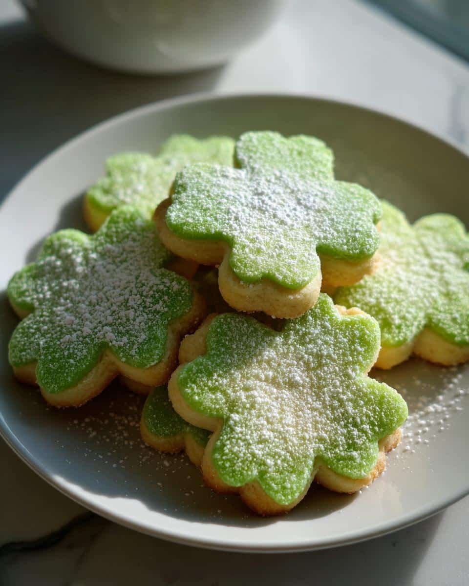 Vanilla Bean Shamrock Cookies - St. Patrick's Day - detail 2
