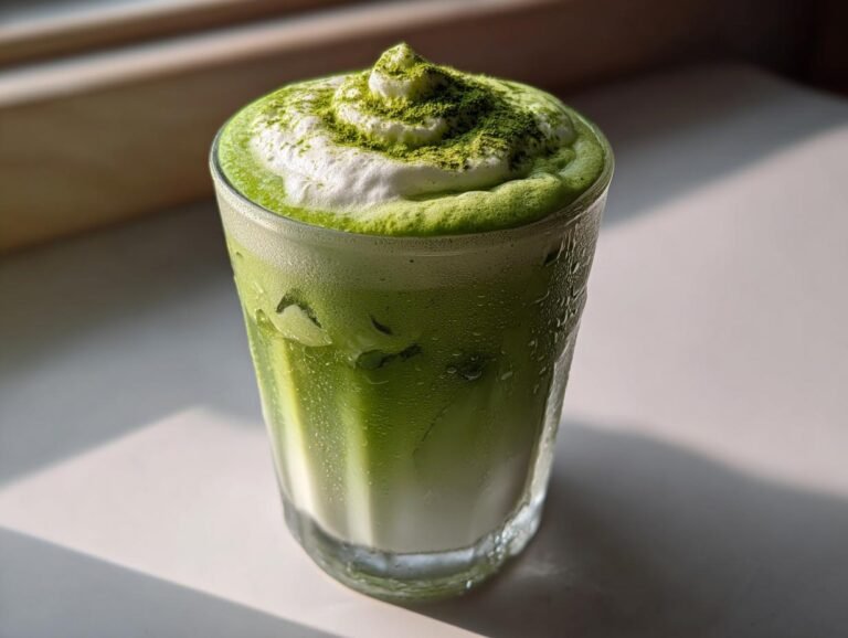 strawberry matcha latte