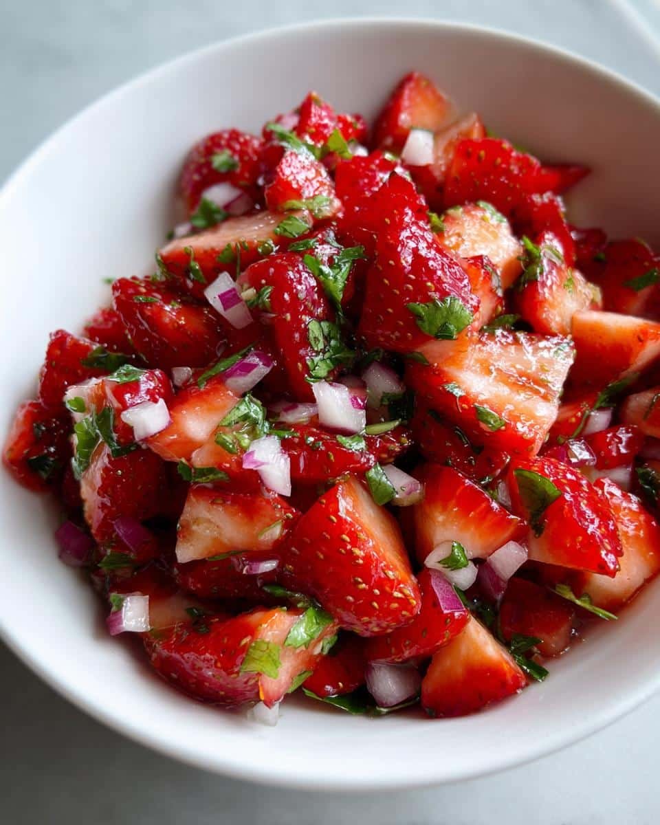 strawberry salsa - detail 3